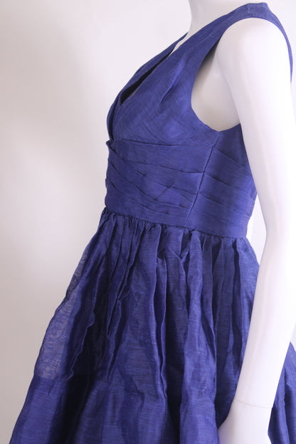 Zimmermann S/S Fit & Flare Dress Navy 10 | O/S, Navy
