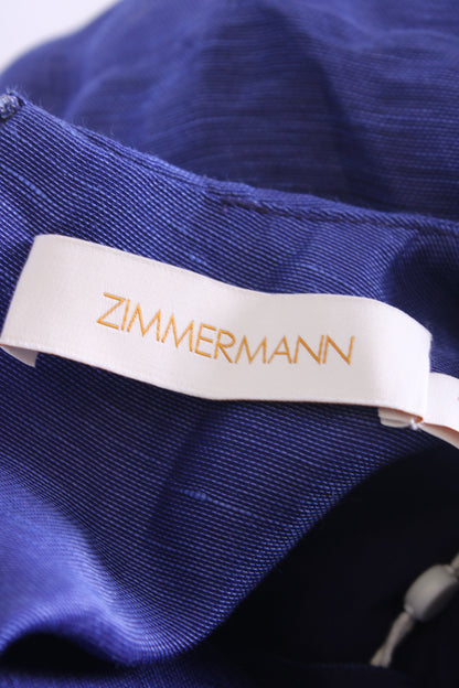 Zimmermann S/S Fit & Flare Dress Navy 10 | O/S, Navy