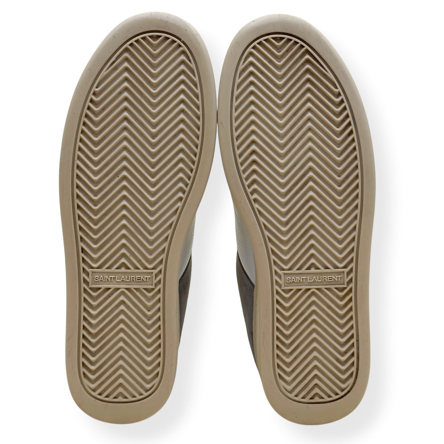 SAINT LAURENT SL/61 PANELLED SUEDE LEATHER SNEAKER GREY / WHITE 43 / UK9 | UK 9, Grey