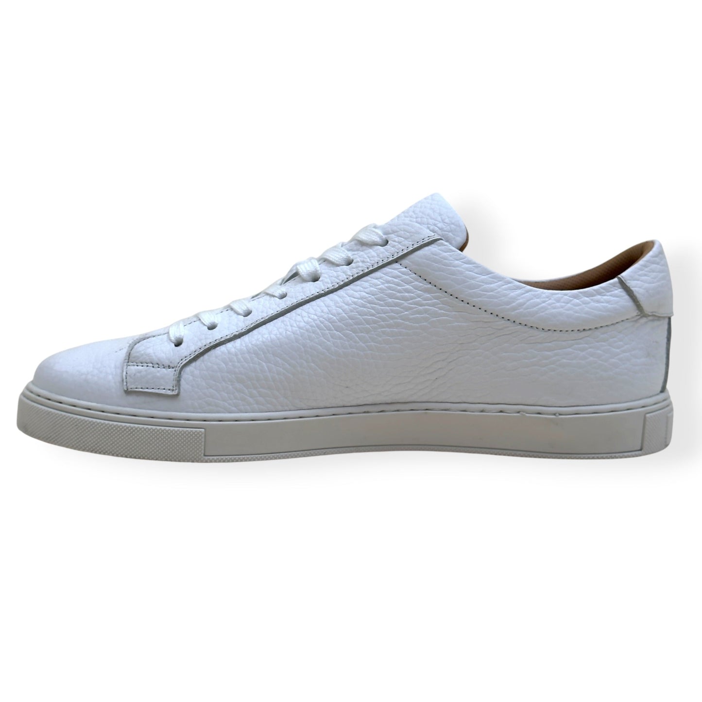 THOM SWEENEY PEBBLED LEATHER SNEAKER WHITE UK9 | UK 9, White