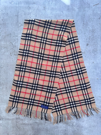 Burberry 100% Cashmere Beige Nova Check Scarf