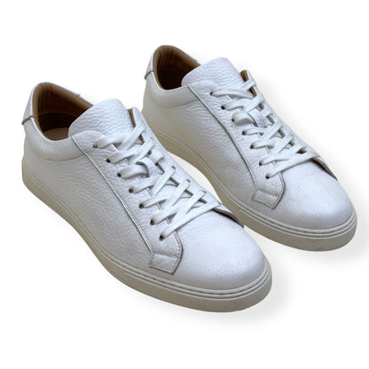 THOM SWEENEY PEBBLED LEATHER SNEAKER WHITE UK9 | UK 9, White