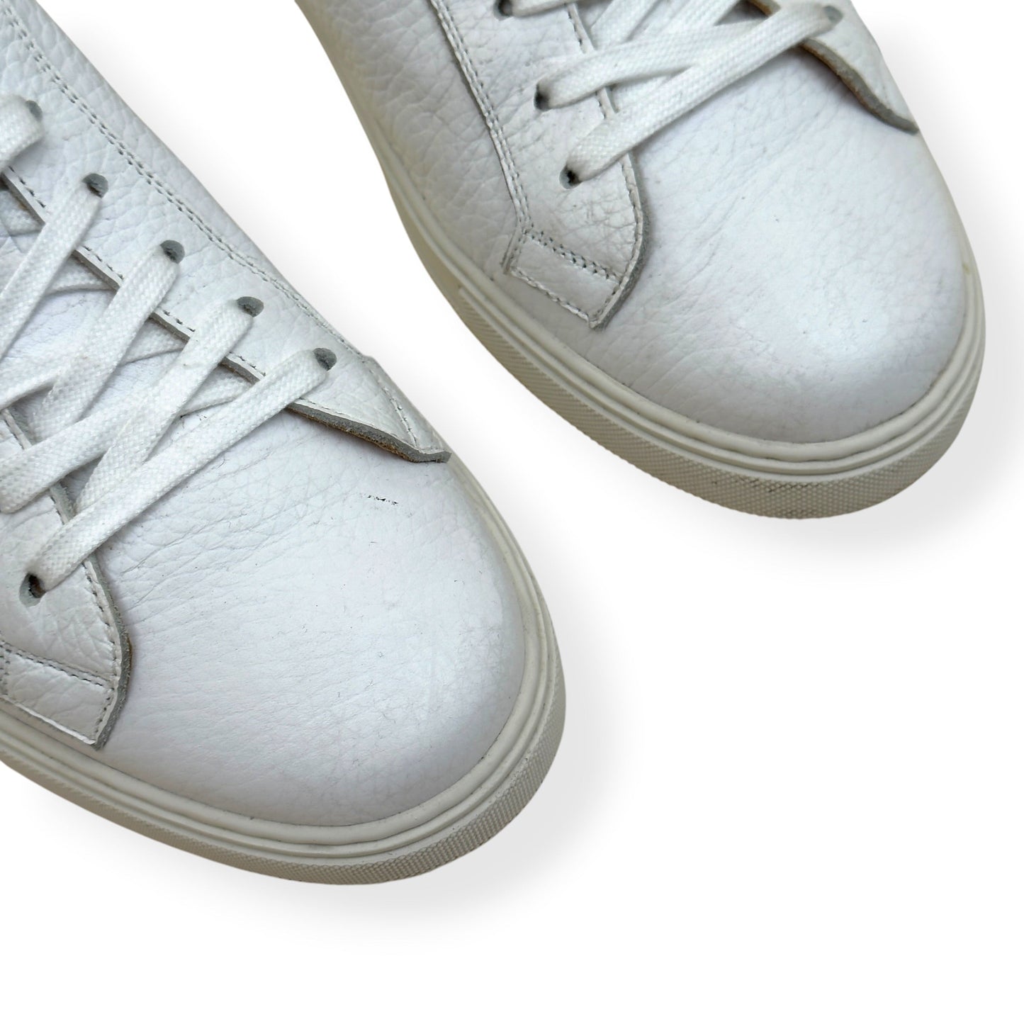 THOM SWEENEY PEBBLED LEATHER SNEAKER WHITE UK9 | UK 9, White