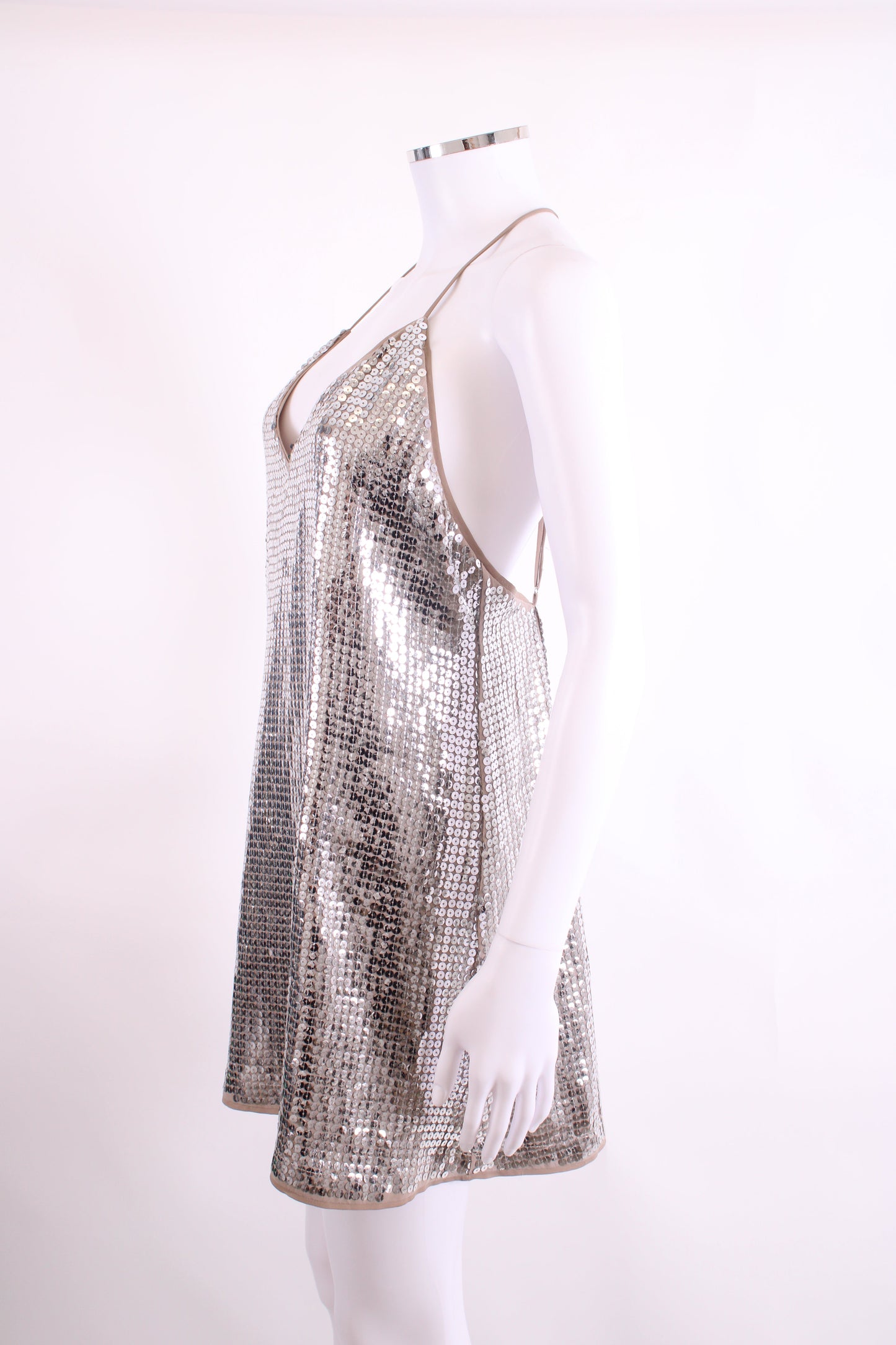 NBD S/S Sequin Dress Silver M | O/S, Silver