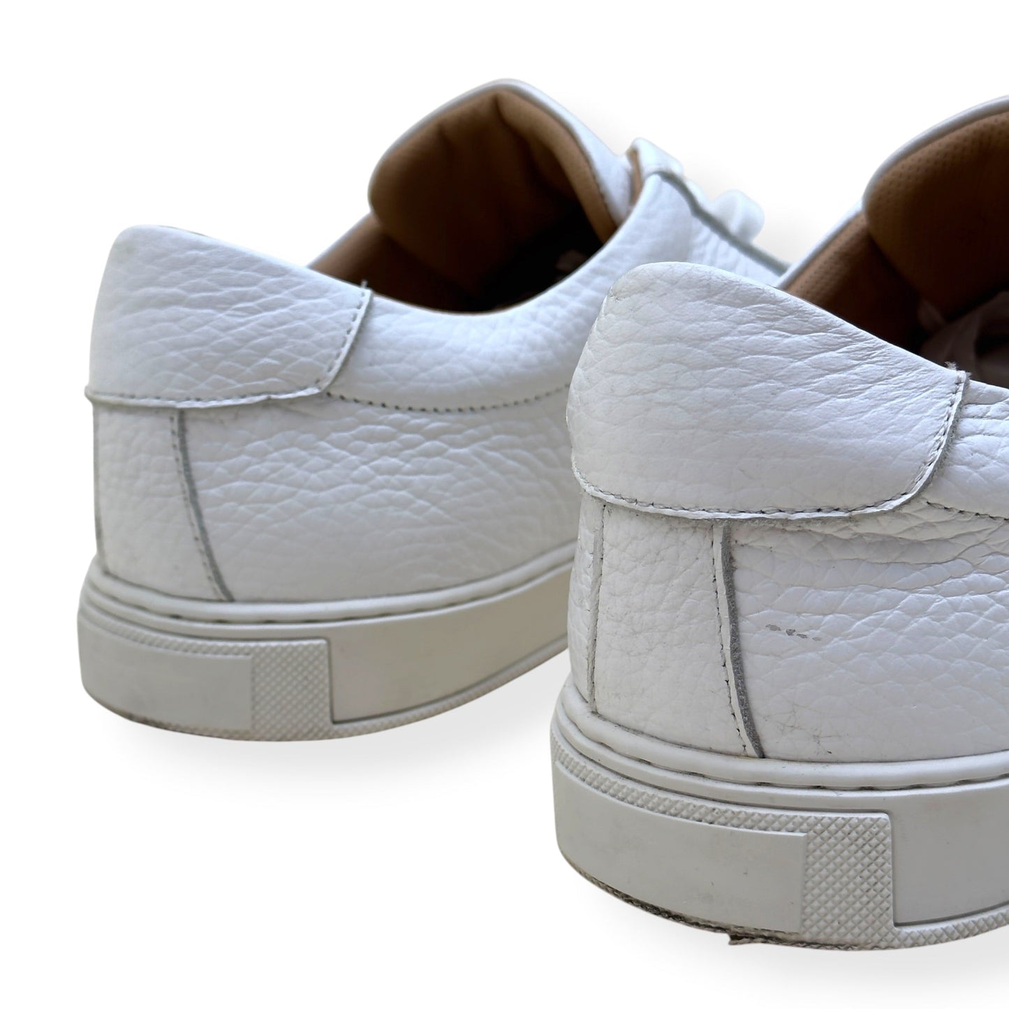 THOM SWEENEY PEBBLED LEATHER SNEAKER WHITE UK9 | UK 9, White