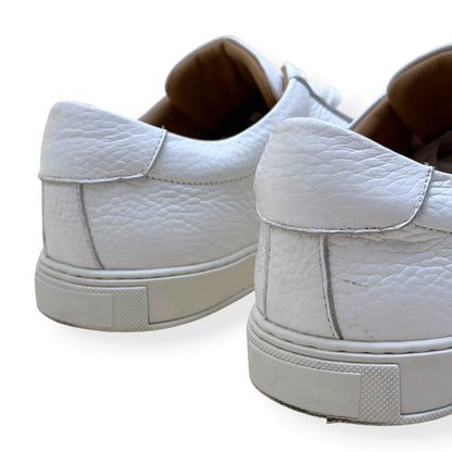 THOM SWEENEY PEBBLED LEATHER SNEAKER WHITE UK9 | UK 9, White
