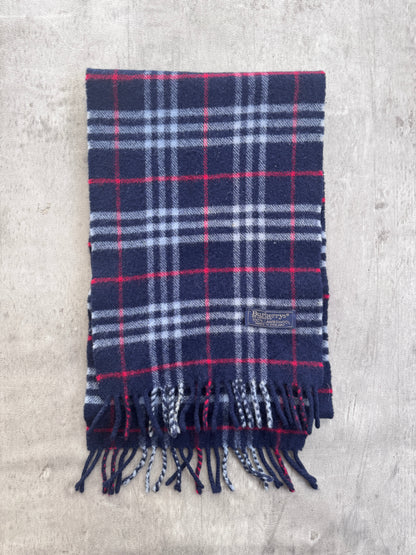 Burberry Lambswool Navy Nova Check Scarf