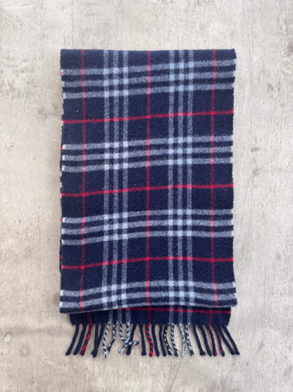Burberry Lambswool Navy Nova Check Scarf