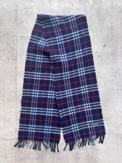 Burberry Lambswool Navy Nova Check Scarf