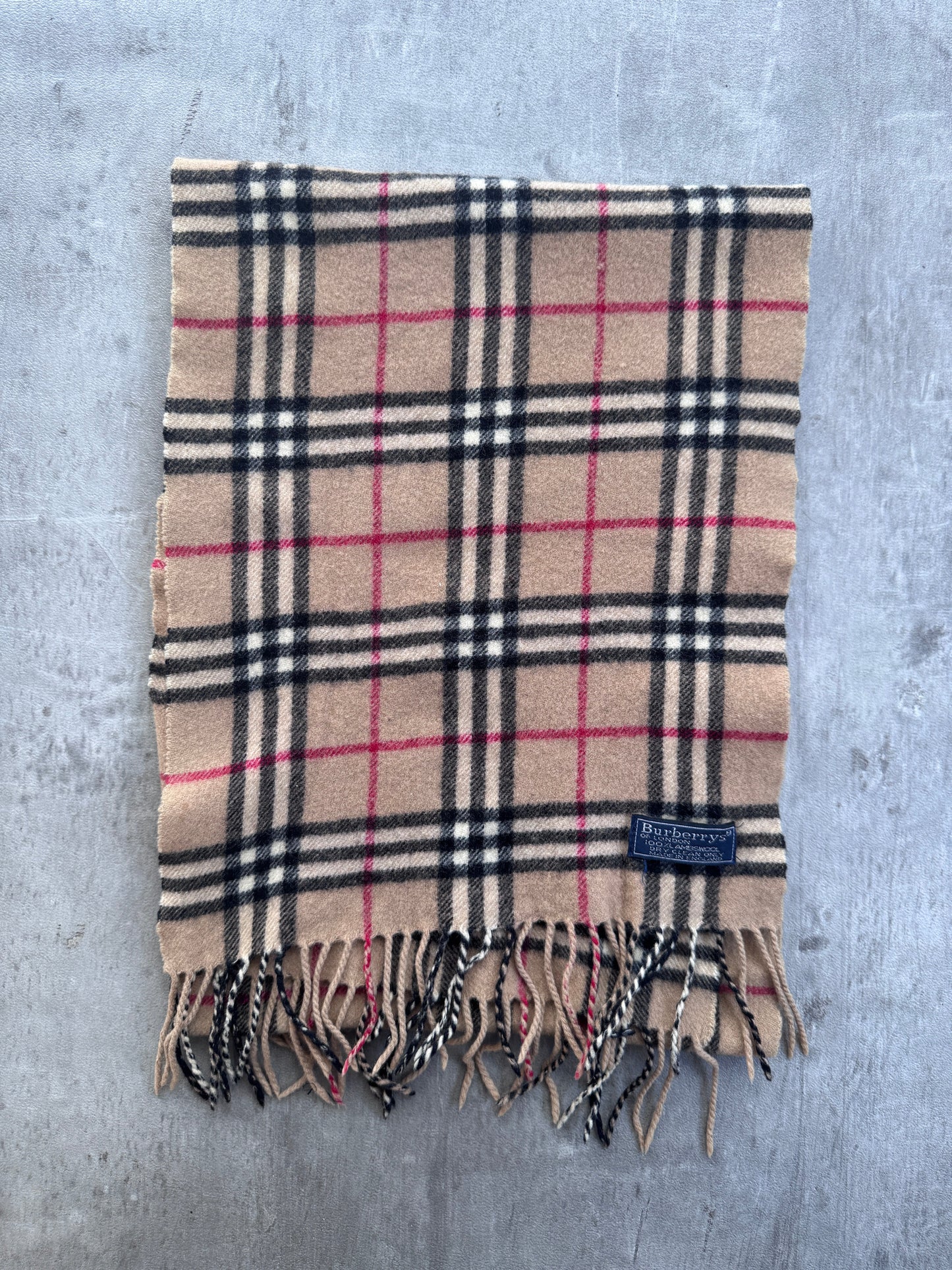 Burberry Lambswool Beige Nova Check Scarf
