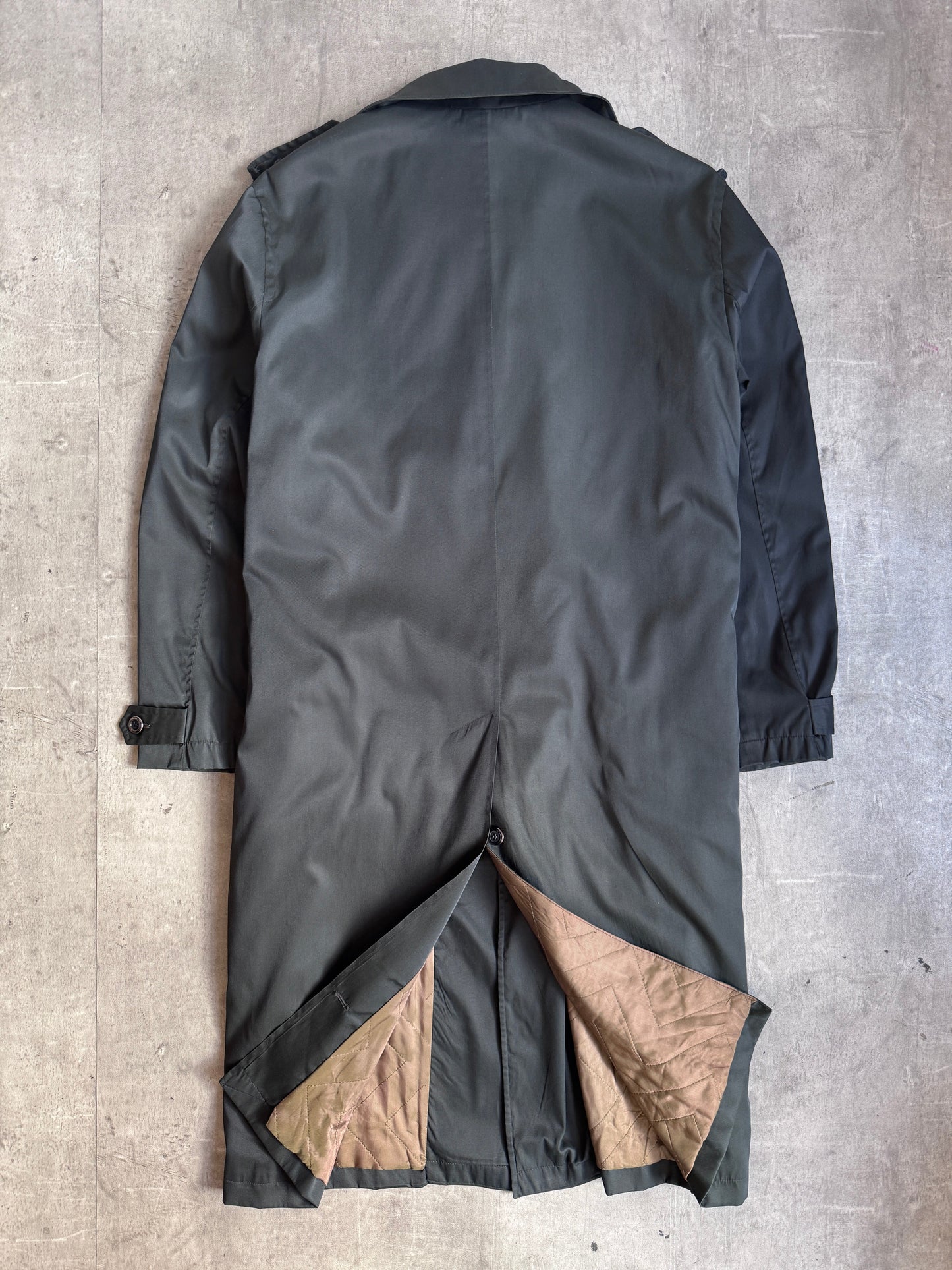 Gianfranco Ferre Jeans Reflective Nylon Double Breasted Buckle Trench