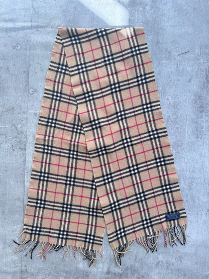 Burberry Lambswool Beige Nova Check Scarf