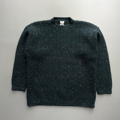 C.P. Company Forest Green AW95 Speckled Knit Jumper | Large, Green