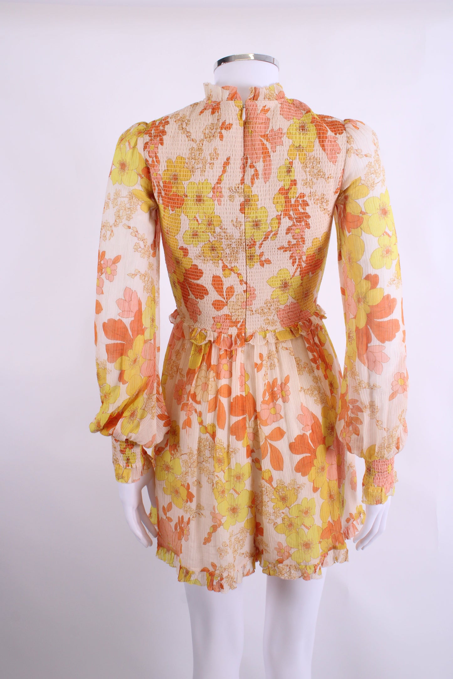 Zimmermann L/S Floral Dress Cream/ Yellow 8 | O/S, Cream