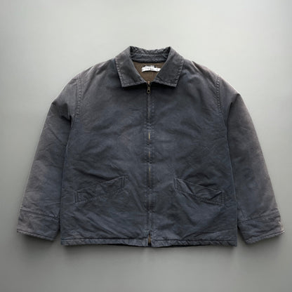 Boneville Dark Grey AW95 Boxy Canvas Jacket | Large, Grey