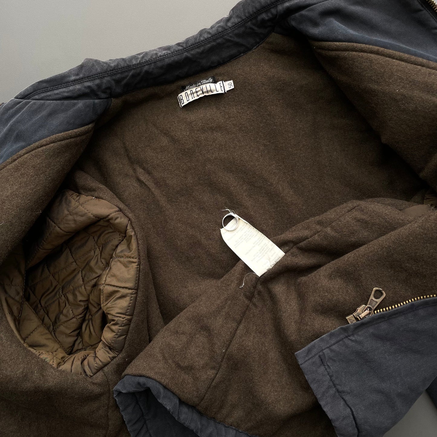 Boneville Dark Grey AW95 Boxy Canvas Jacket | Large, Grey