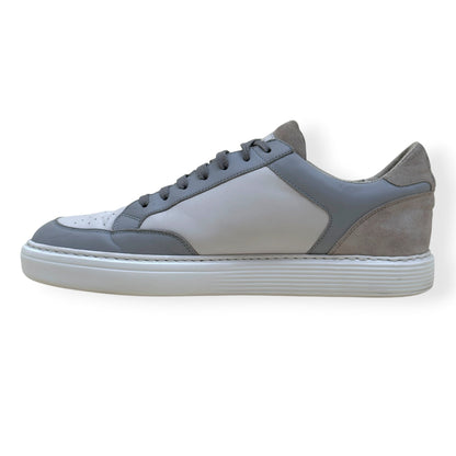 BRUNELLO CUCINELLI SUEDE / LEATHER SNEAKER GREY / WHITE 43 / UK9 | UK 9, Grey