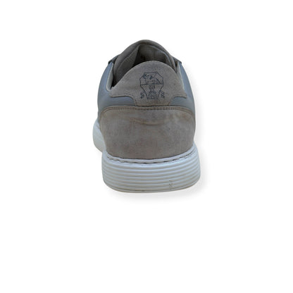 BRUNELLO CUCINELLI SUEDE / LEATHER SNEAKER GREY / WHITE 43 / UK9 | UK 9, Grey