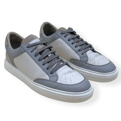 BRUNELLO CUCINELLI SUEDE / LEATHER SNEAKER GREY / WHITE 43 / UK9 | UK 9, Grey