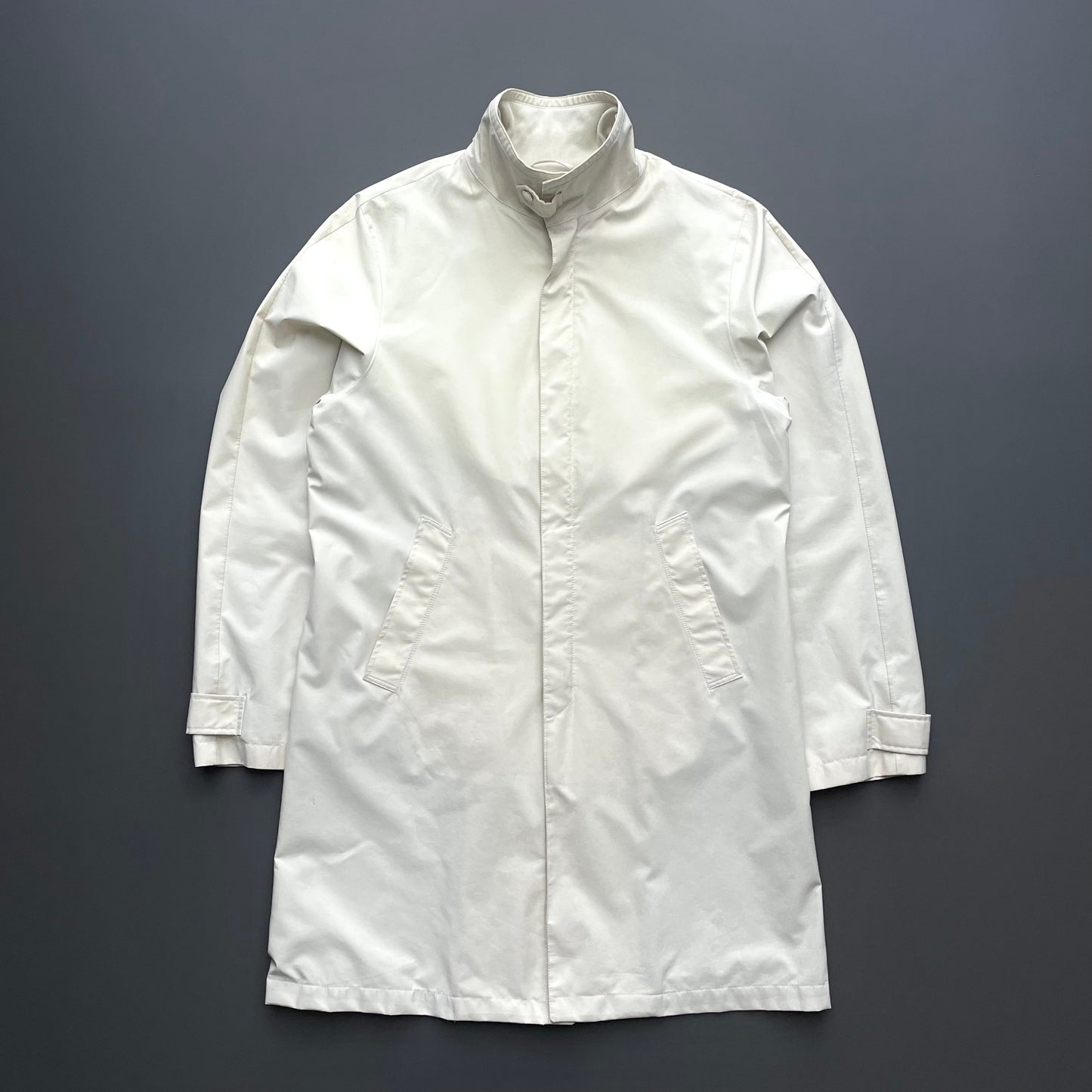 Prada Sport Cream 00s Goretex Longline Trench Coat | Large, Cream