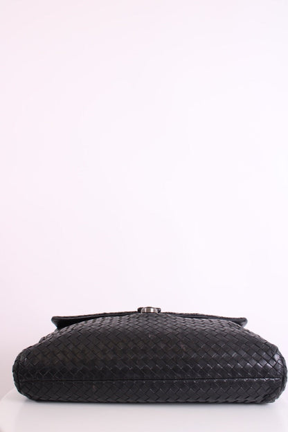 Bottega Veneta Nappa Intrecciato Briefcase Business Bag Black Leather | O/S, Black