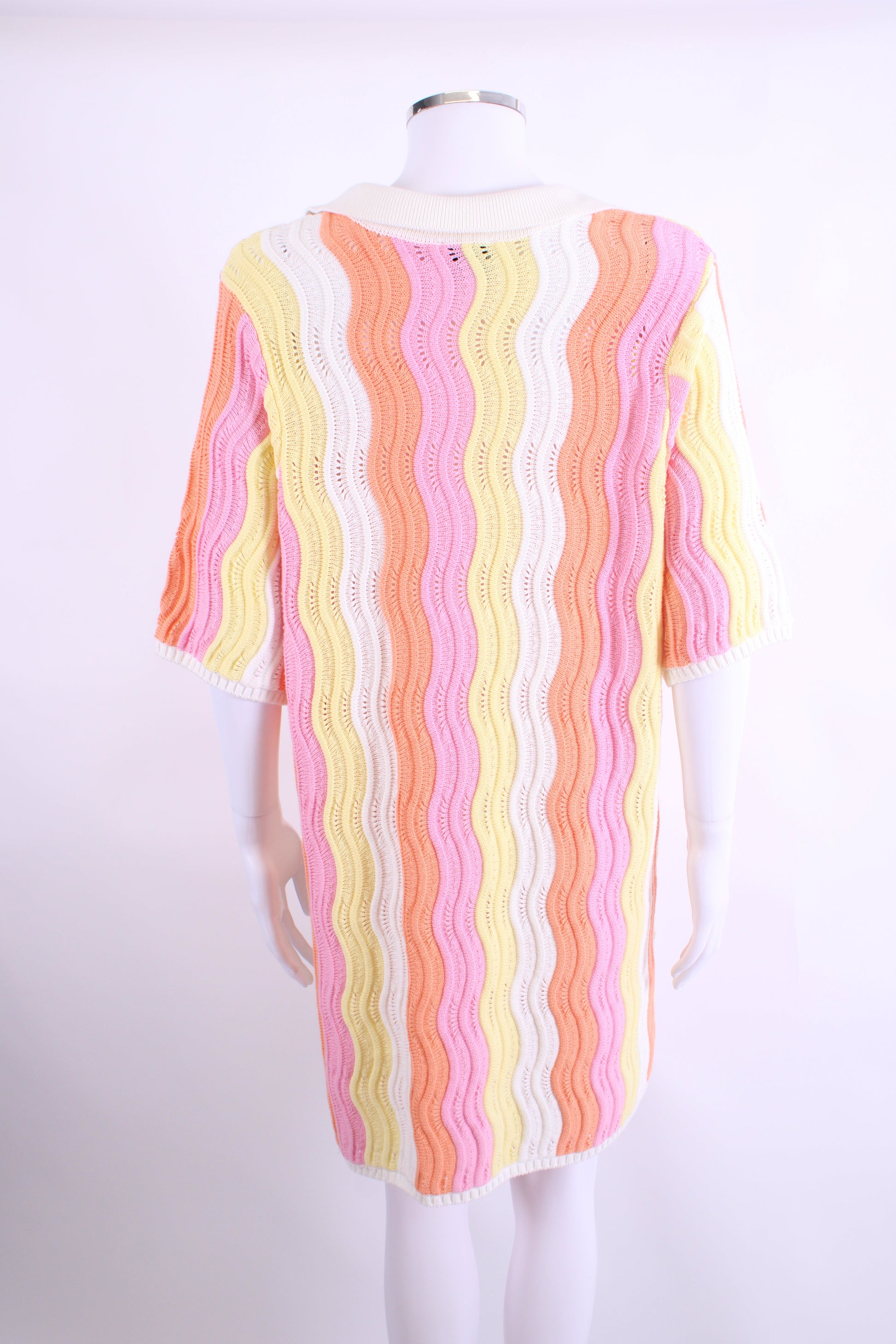 Steele S/S Polo Knit Dress Pink/ Orange O/S | O/S, Orange