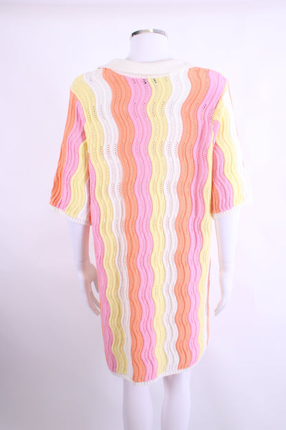 Steele S/S Polo Knit Dress Pink/ Orange O/S | O/S, Orange