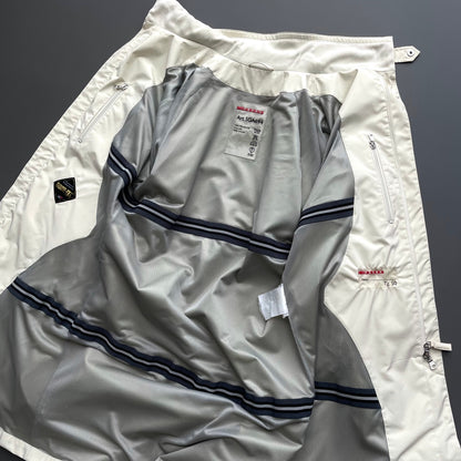 Prada Sport Cream 00s Goretex Longline Trench Coat | Large, Cream