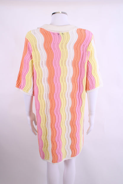 Steele S/S Polo Knit Dress Pink/ Orange O/S | O/S, Orange