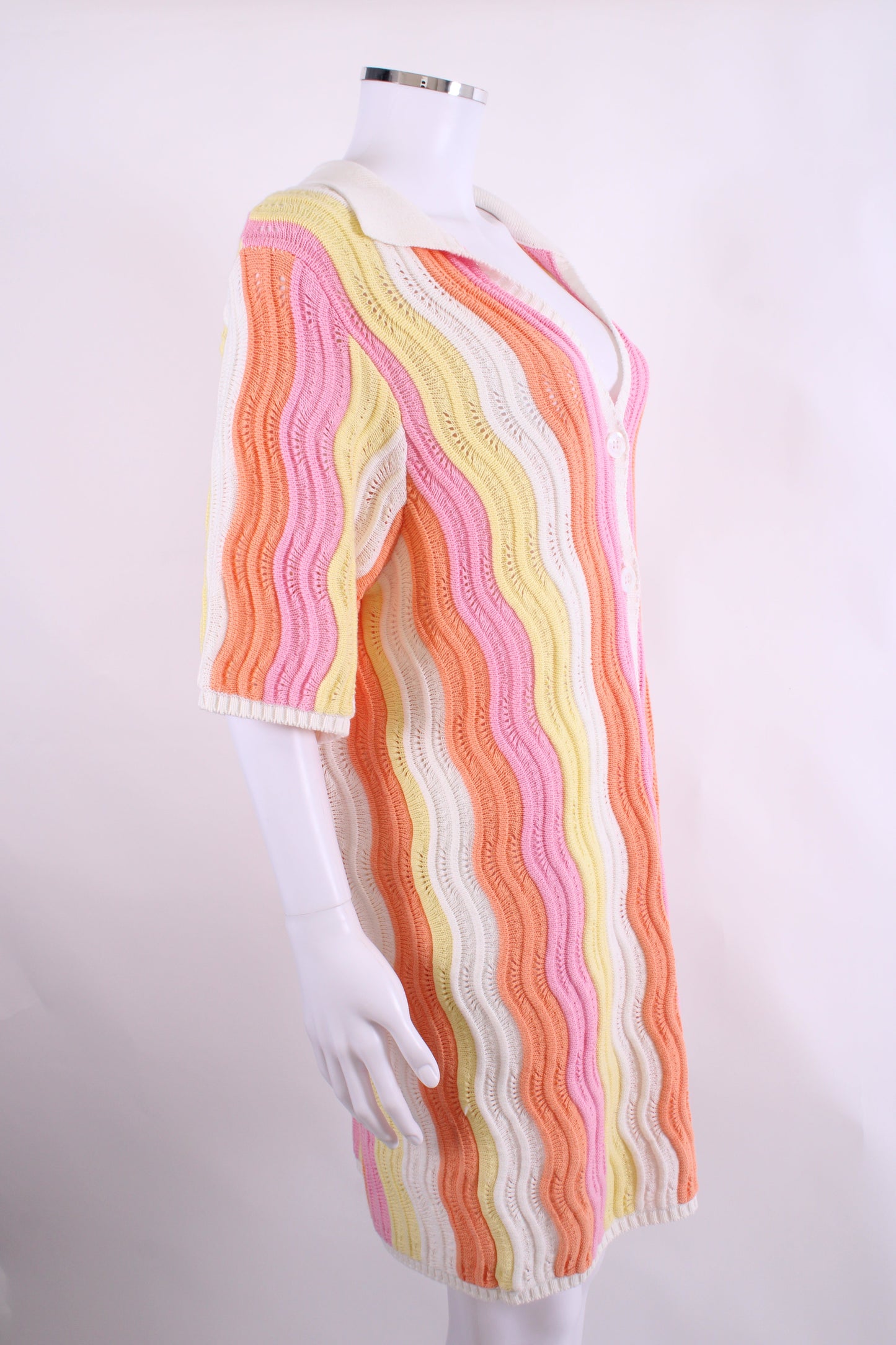 Steele S/S Polo Knit Dress Pink/ Orange O/S | O/S, Orange
