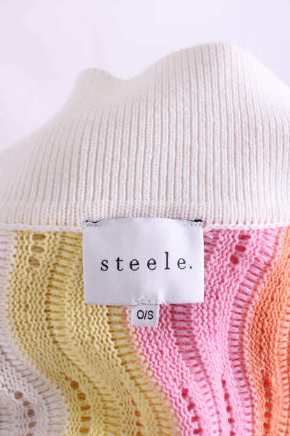 Steele S/S Polo Knit Dress Pink/ Orange O/S | O/S, Orange