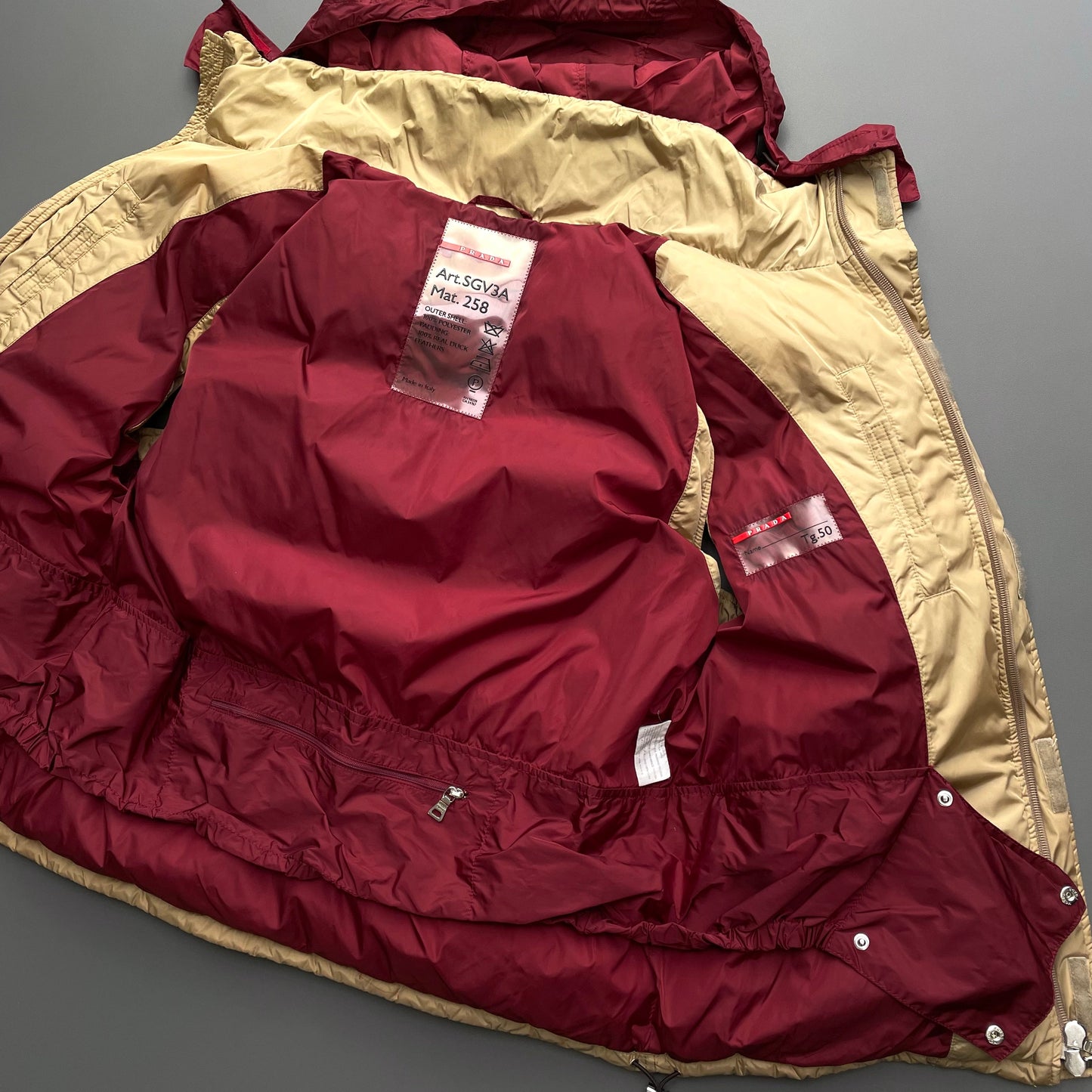 Prada Sport Gold 99/00 Duck Down Gilet | Large, Gold