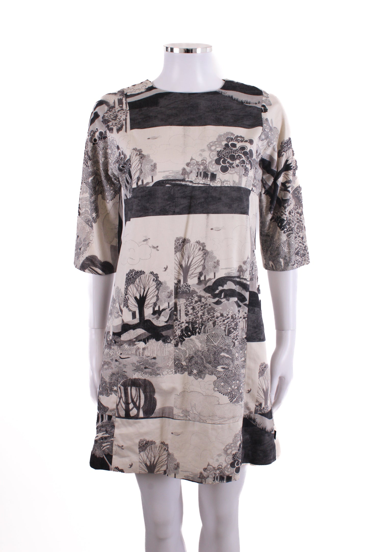 Chloe Dress Black/White 14 | O/S, Black