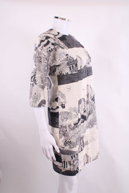 Chloe Dress Black/White 14 | O/S, Black