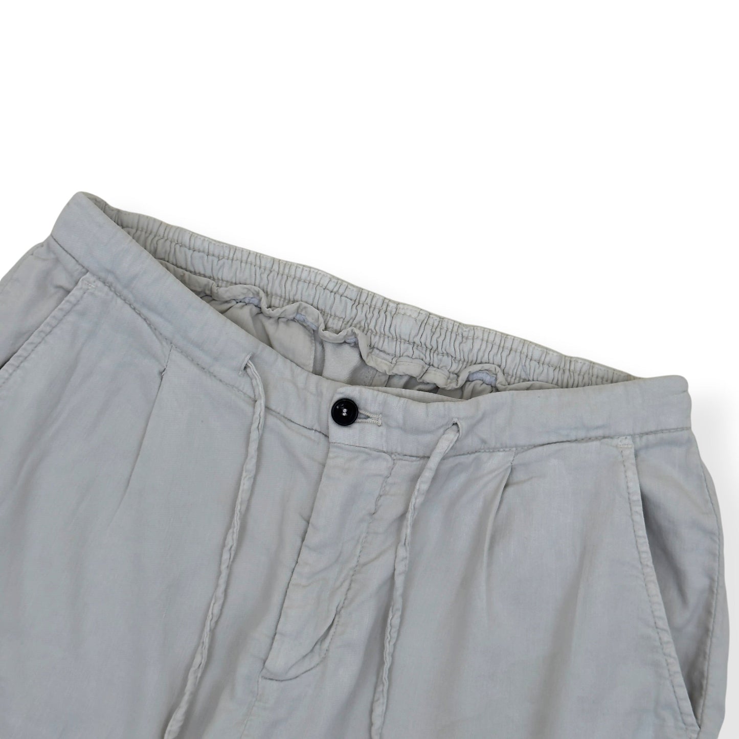 THOM SWEENEY COTTON / LINEN SHORTS CREAM 48 / S | Small, Cream