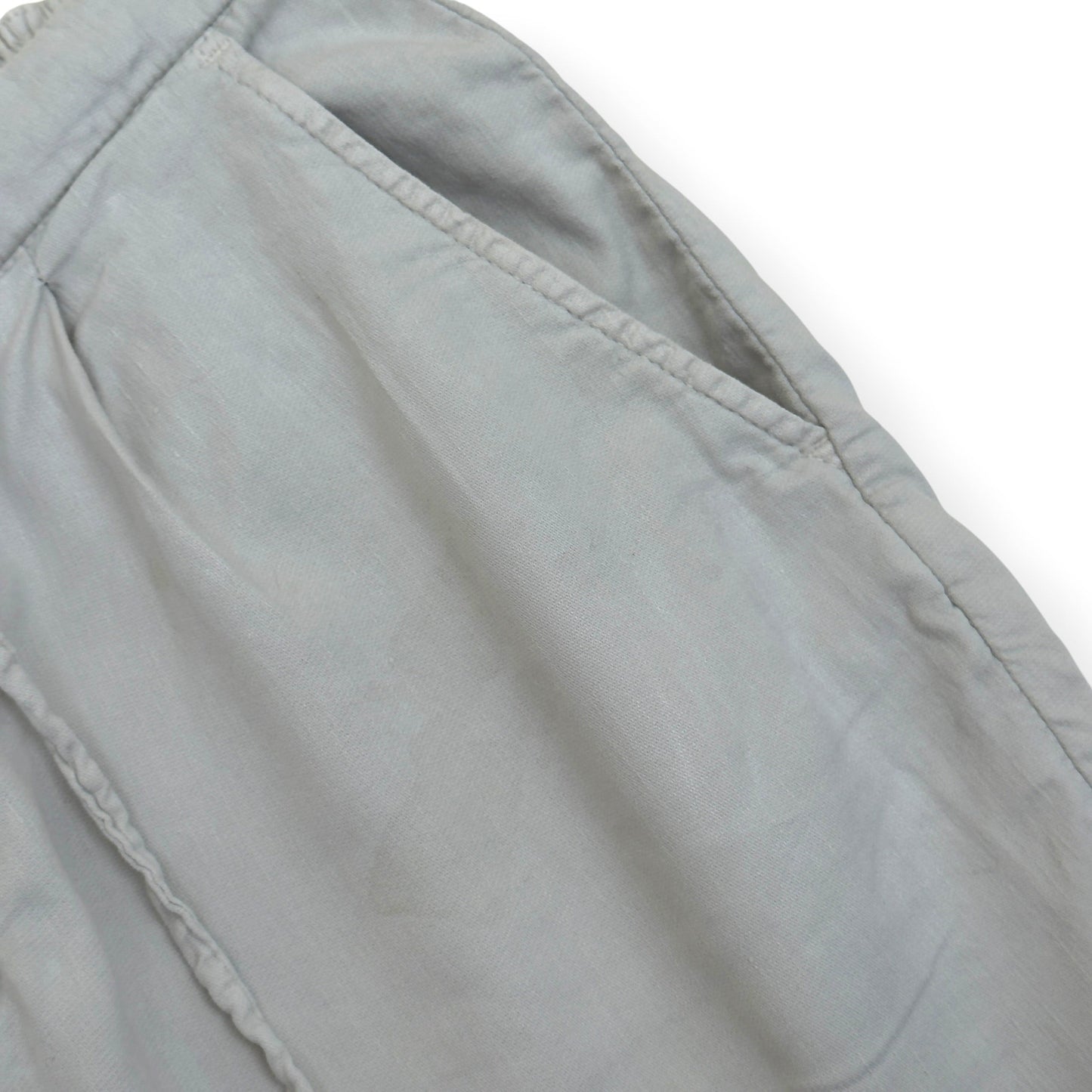 THOM SWEENEY COTTON / LINEN SHORTS CREAM 48 / S | Small, Cream