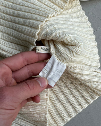 Jean Paul Gaultier JPG Jeans Logo Ribbed Knit Sweatshirt - S