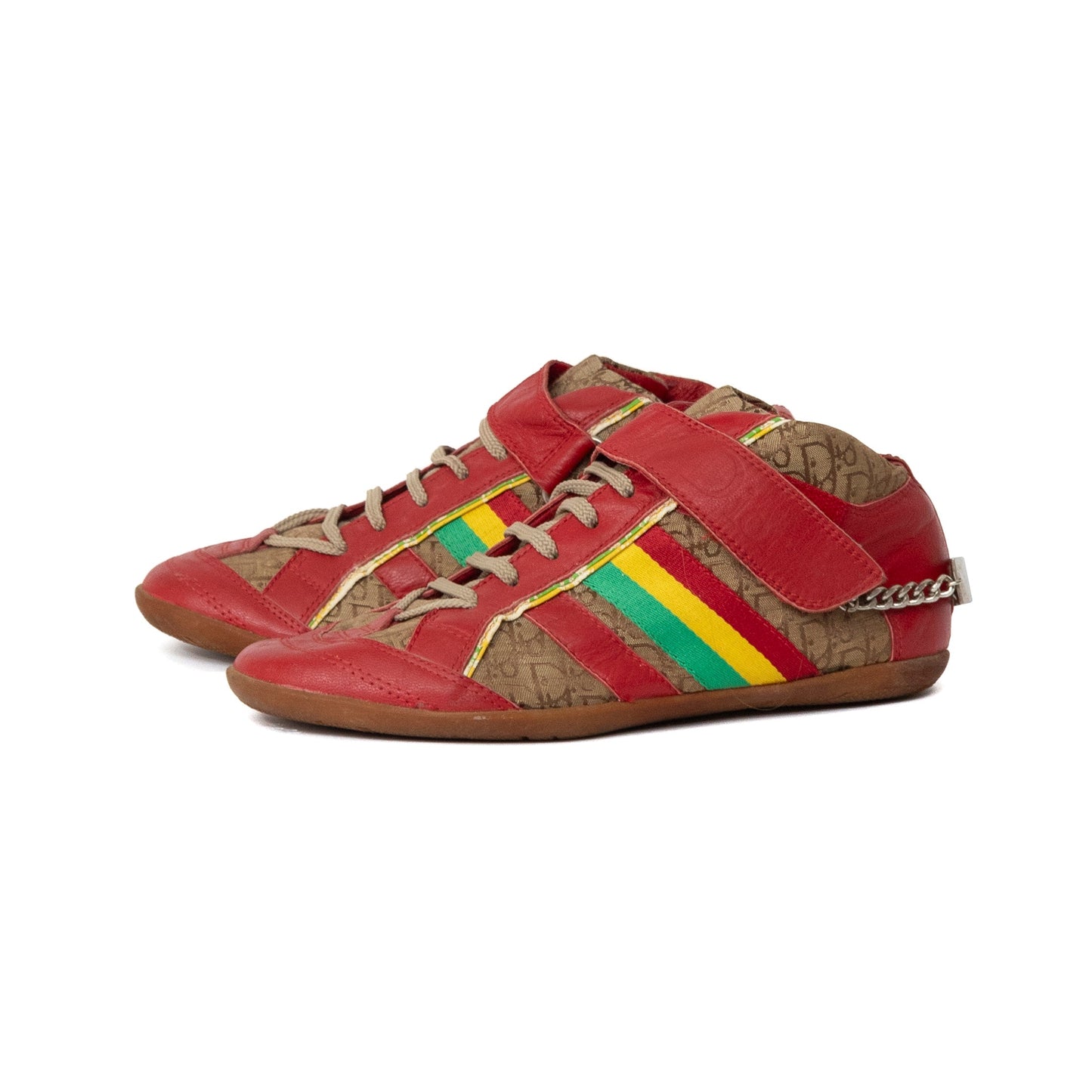 Dior Rasta Monogram Red Trainers