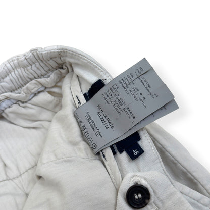THOM SWEENEY COTTON / LINEN SHORTS CREAM 48 / S | Small, Cream