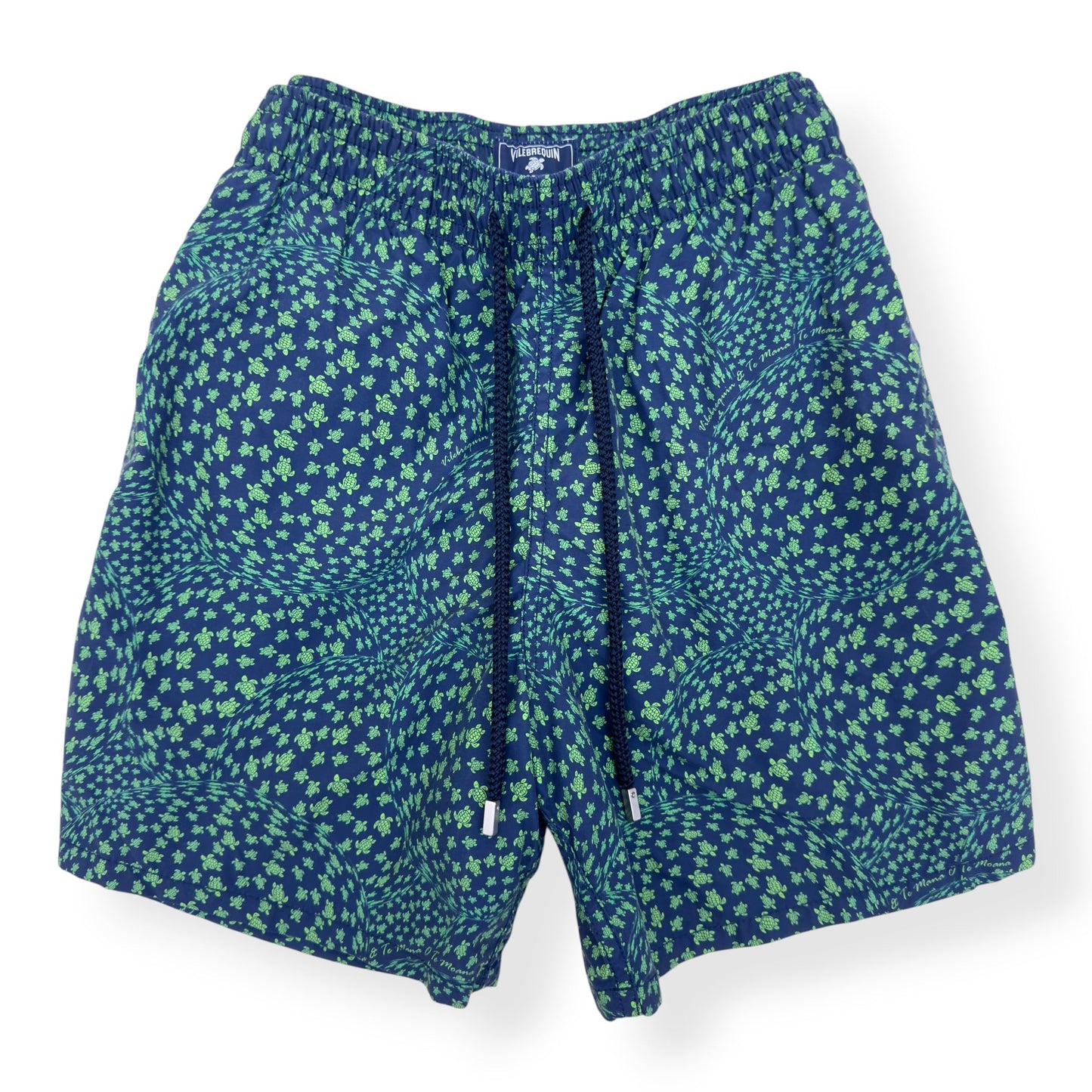 VILEBREQUIN X TE MANA O TE MOANA MOOREA SWIM SHORTS NAVY / GREEN M | Medium, Green