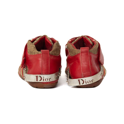 Dior Rasta Monogram Red Trainers