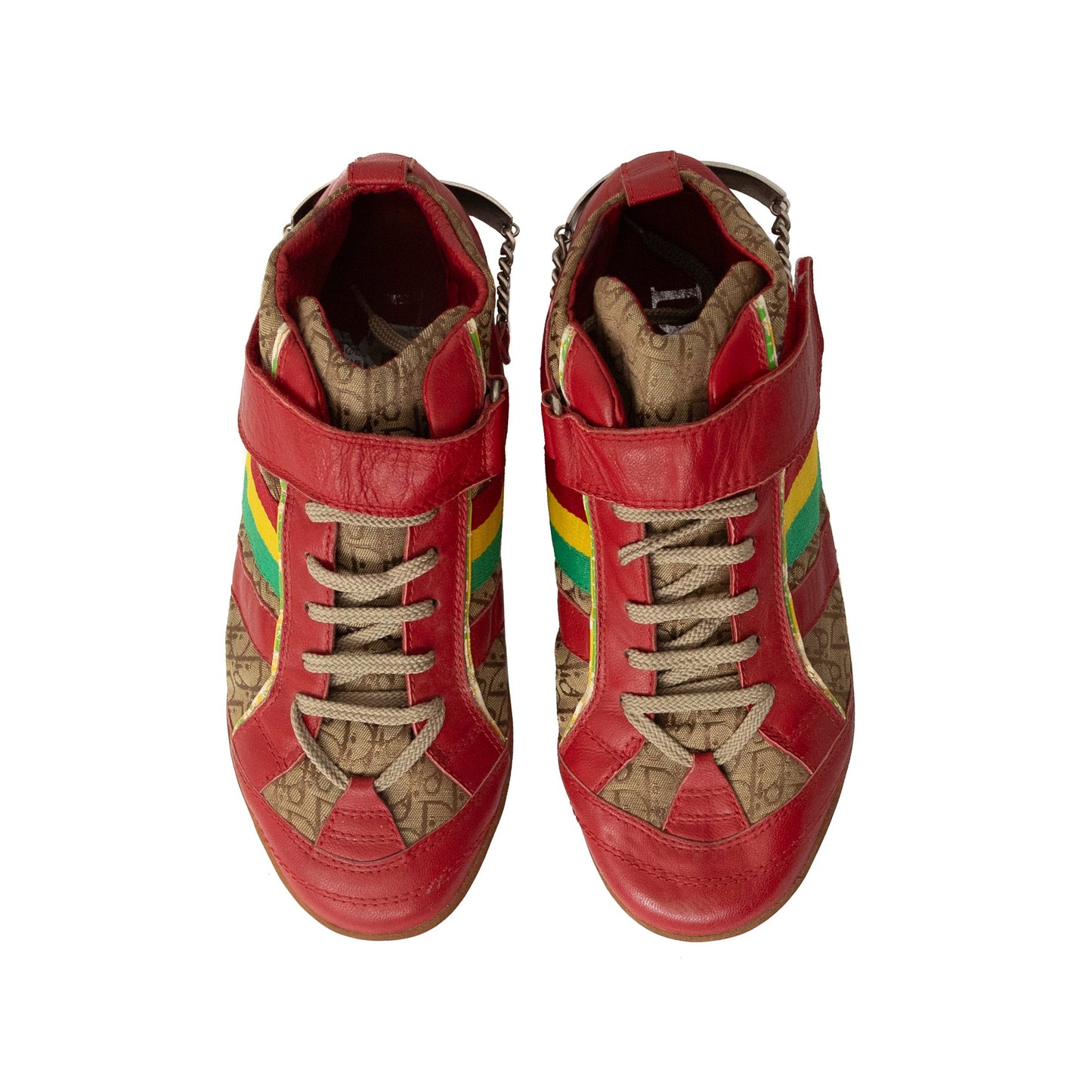 Dior Rasta Monogram Red Trainers