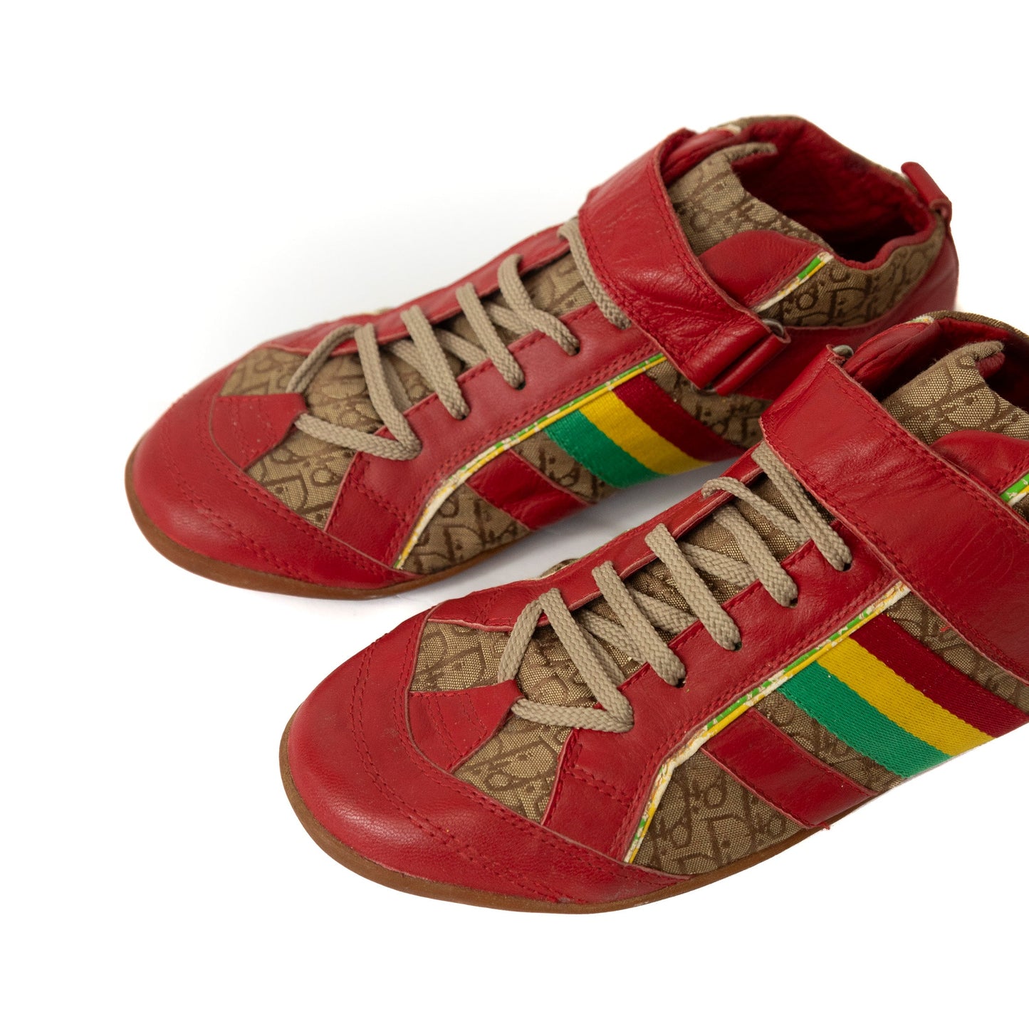 Dior Rasta Monogram Red Trainers