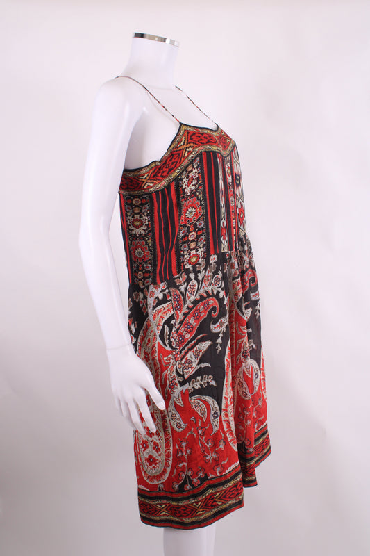 Isabel Marant Etoile S/S Print Tunic Dress Red/ Black S | O/S, Black