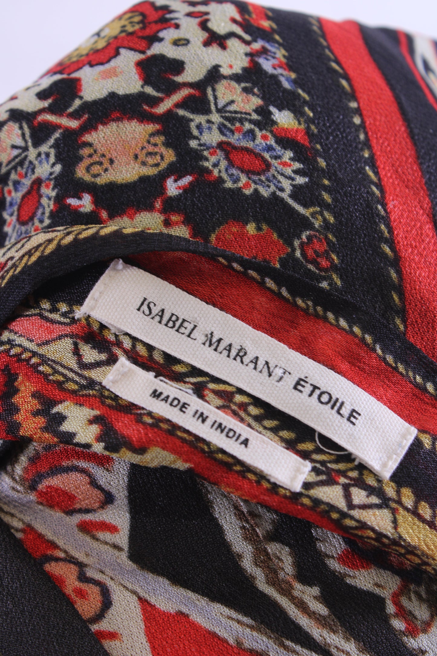 Isabel Marant Etoile S/S Print Tunic Dress Red/ Black S | O/S, Black
