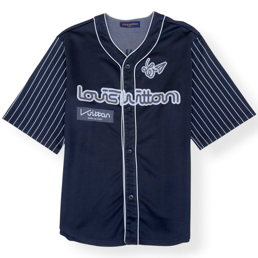 LOUIS VUITTON BASEBALL JERSEY BLACK / WHITE XXL | XXL, Black