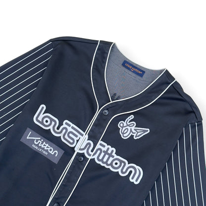 LOUIS VUITTON BASEBALL JERSEY BLACK / WHITE XXL | XXL, Black