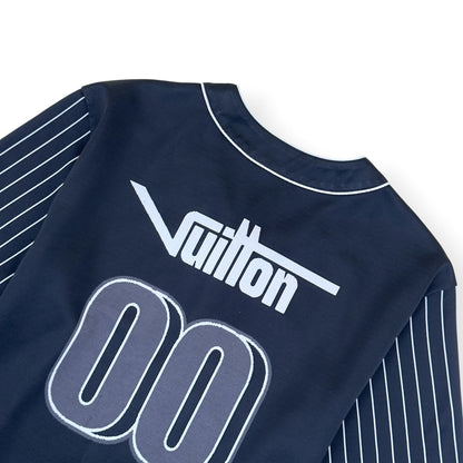 LOUIS VUITTON BASEBALL JERSEY BLACK / WHITE XXL | XXL, Black