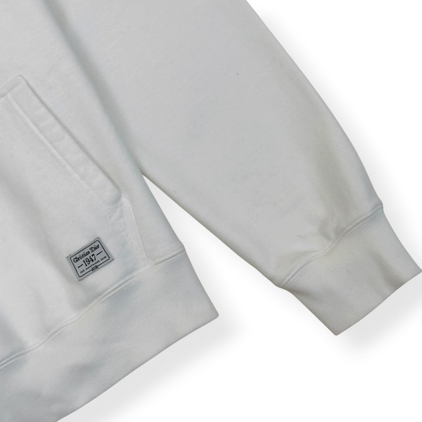 DIOR CHRISTIAN DIOR 1947 AVE MONTAIGNE HOODIE WHITE XL | XL, White