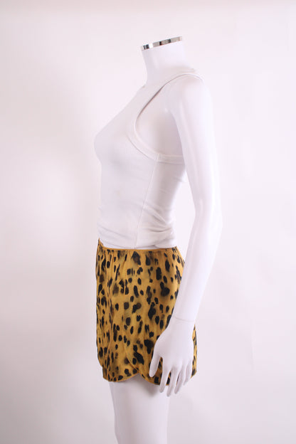 Anine Bing Split Side Shorts Leopard Print S | O/S, Leopard Print